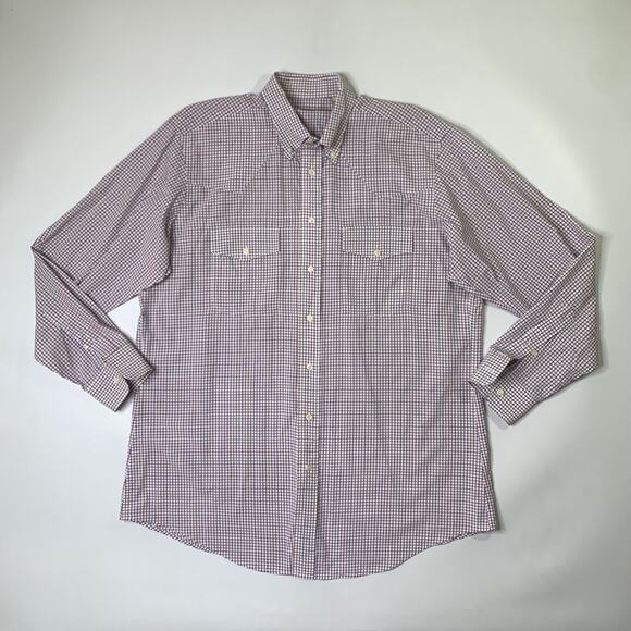 Vintage Gitman Bros Shirt Mens L Large Cotton Check Button Down Pockets Made USA - Picture 2 of 10